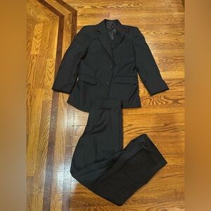 Andrew Fezza Kids Black Pinstripe Suit Set Pants Size 14 R